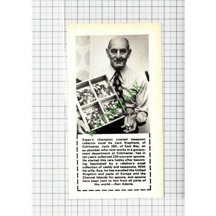 C1205) Jack Stephens Colchester Essex Spoons -1975 Small Cutting