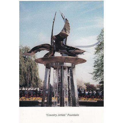 Country Artists Fountain Stratford on Avon Postcard unused VGC