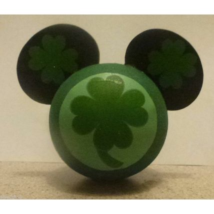 DISNEY ST. PATRICKS DAY 4 LEAF CLOVER MICKEY EARS CAR TRUCK ANTENNA TOPPER~NEW~