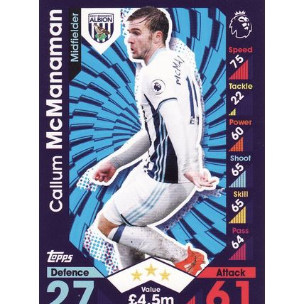 Match Attax 2016/2017 339 Callum McManaman West Bromwich Albion