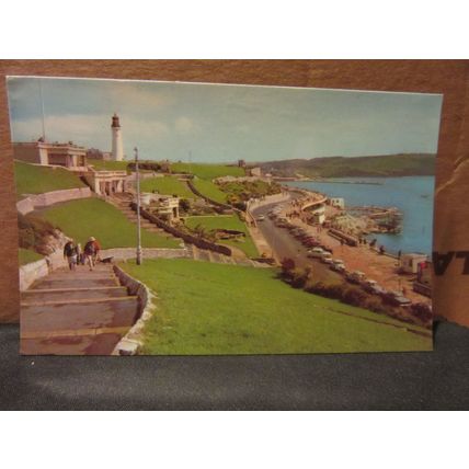 LIDO SWIMMING POOL AND SMEATON'S TOWER, PLYMOUTH, DEVON used postcard 1970 pm =