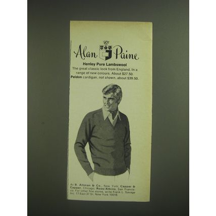 1974 Alan Paine Henley Sweater Advertisement