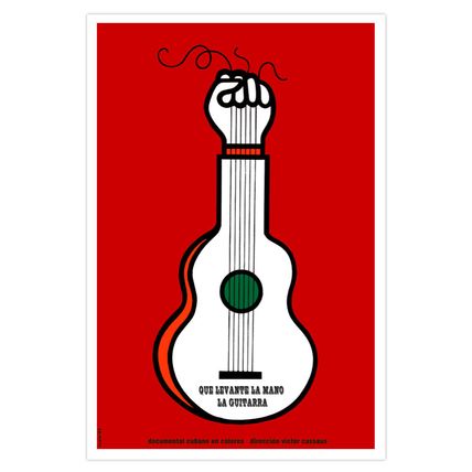 Cuban movie Poster"GUITAR Raised Hand"Music art.TROVA.Home room wall decoration