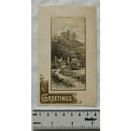 Vintage: Greetings card - castle ruins