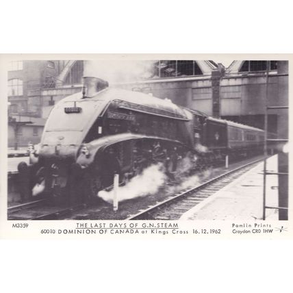 Dominion Of Canada Train at Kings Cross Station in 1962 Postcard