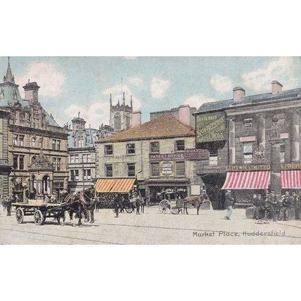 Huddersfield Market Place York Shureys Publications Postcard