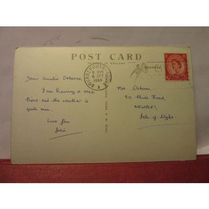 CENTRAL PLEASURE GARDENS, BOURNEMOUTH, HAMPSHIRE used postcard RP 1960 pm =