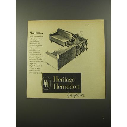 1954 Heritage Henredon Furniture Advertisement