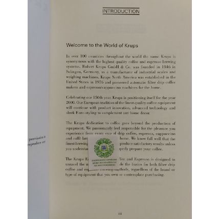 KRUPS THE ENCYCLOPEDIA OF COFFEE AND ESPRESSO FROM BEANS TO BREW COMPLETE GUIDE