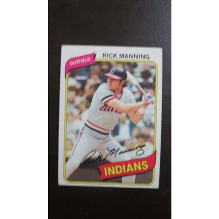 1980 Topps Rick Manning Cleveland Indians Card #564