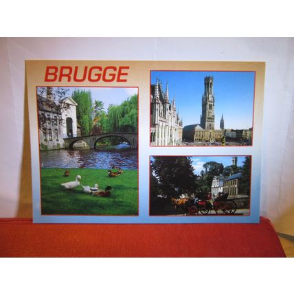 multiview, BRUGGE, BELGIUM used postcard =