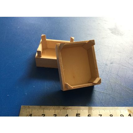 Pair of Crates 1:12th Dolls House Miniature