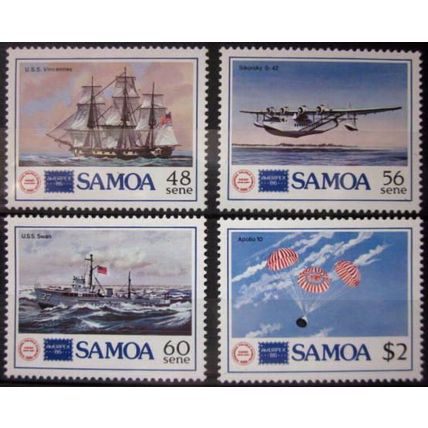 SAMOA 1986 ~ S.G 731 - 734 ~ "AMERIPEX '86" INT. ​​​​​​​STAMP EXHIB. ~ MNH#03162