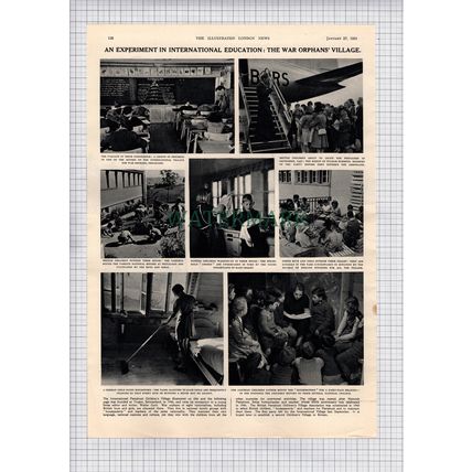 International Pestalozzi Children's Village Trogen Switzerland -1951 Article