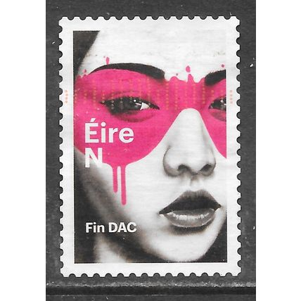 EIRE IRELAND 2019 ART ARTIST Fin DAC MASK DIE CUT N RATE CLEAN BACK UK RAYS PMK