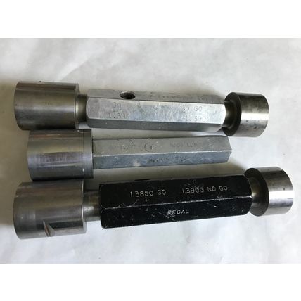 lot 3 THE PIPE MACHINERY GO NO GO PLUG GAGE 1.384 1.390 1.3850 1.3900 1.372,AD