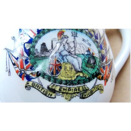 1924 Wembley British Empire Exhibition Souvenir Cream Jug - Arkinstall and Son