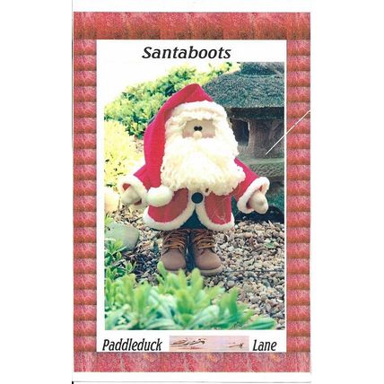 Paddleduck Lane Craft Pattern Santaboots 16” Tall Santa Decoration Project Cut