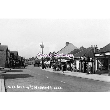 pu2299 - H.Wright's & Tobacco Shop on Station Road, Stainforth - print 6x4