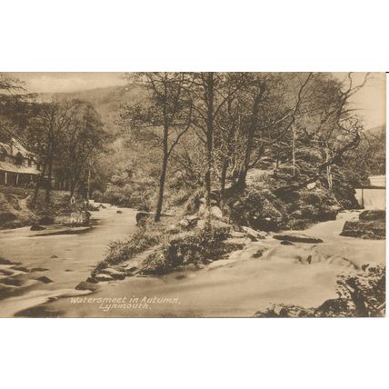 PC20479 Watersmeet in Autumn. Lynmouth. Montague Cooper