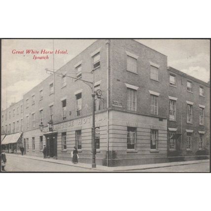 Great White Horse Hotel, Ipswich, Suffolk, 1917 - Postcard