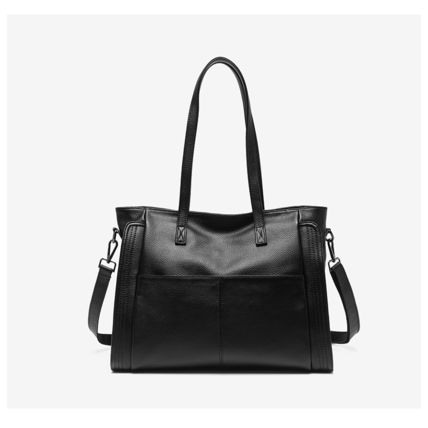 Genuine Leather Women Trendy Hobo Bag Shoulder Handbag Black