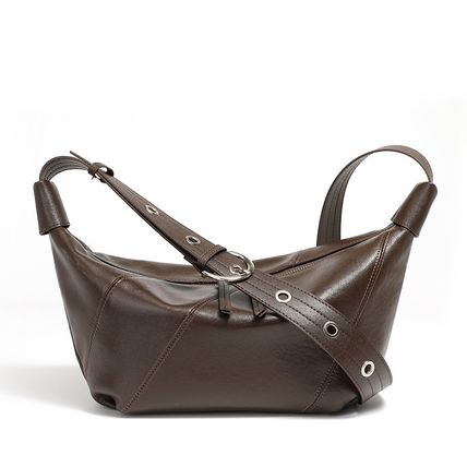 Ladies' Genuine Leather Shell Bag Brown