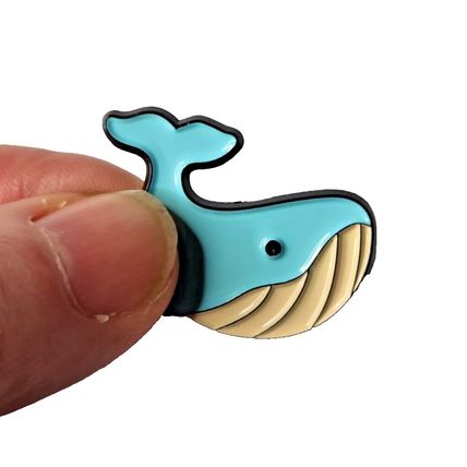 Cute Blue Whale Enamel Pin Badge Gift Collectable 2.8 cm x 2.6 cm Lapel BA155