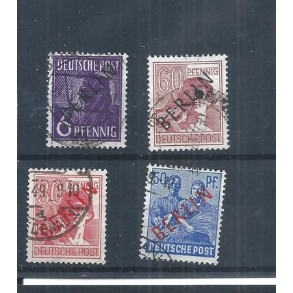 Berlin Germany stamps. A few of the 1948 / 1949 Berlin overprints used. (AR001)