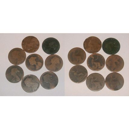 Great Britain/UK 1860-1901 Queen Victoria Bronze Half-Pennies - Select a date