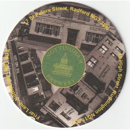 BEER MAT - NOTTINGHAM BREWERY - BREWERY PUBS - (Cat No 016) - (2017)