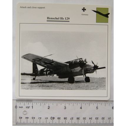 Henschel Hs 129 - Germany - Attack & Close Support - Collectors Club Card