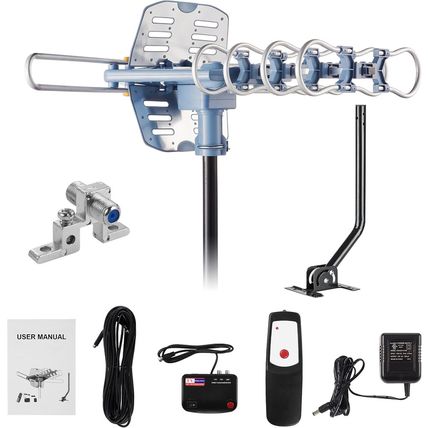 2023UPDATE!!!WA-2608 Digital Amplified Outdoor HDTV Antenna&60Ft RG6 Coax Cable