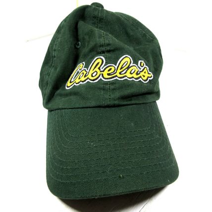 Cabela's Logo Green Baseball Cap Strapback Hat World's Foremost Outfitter