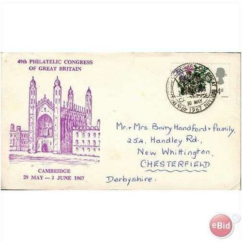 GB Cover 1967 - 49th Philat Congress of GB Cambridge