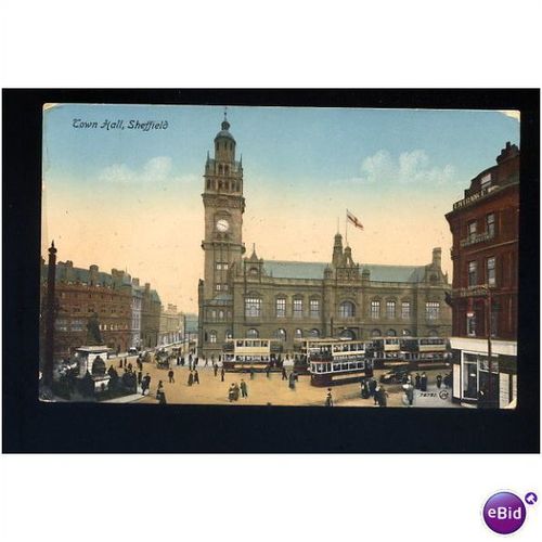 Yorkshire SHEFFIELD Town Hall Postcard by Valentine (78781)