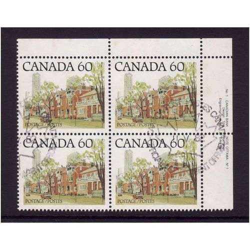 CANADA 1982 SG 883a 60c ONTARIO CITY STREET BLOCK 4 FINE USED #2