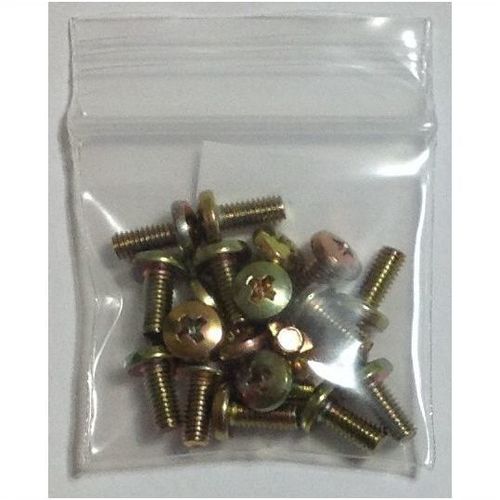 25 Metric Machine Screws - M2.5 x 6 Panhead Phillips, yellow zinc