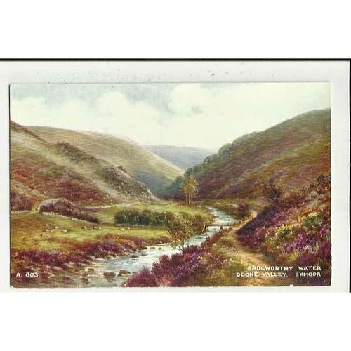 A803 Devon EXMOOR Badgworthy Water Valentine "Art Colour" Postcard