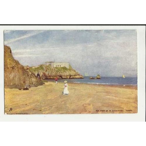 Wales TENBY Fort Of St Catherine Tuck Oilette Postcard (6477)