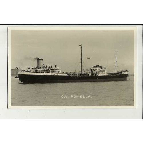 Anglo-Saxon Petroleum Co. MV POMELLA Postcard (a) by Feilden