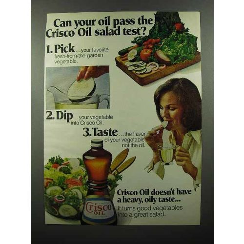 1978 Crisco Oil Ad - Can Your Oil Pass the Salad Test?
