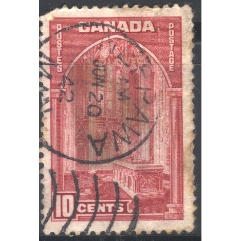 Canada 1937 - 10c red - Memorial Chamber, Parliament Buildings Ottawa - used