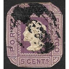 1890 Cutout 5 Ct. - fine used (o)