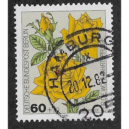 BERLIN -1982 60pf +30 'HUMANITARIAN - ROSES' FINE USED (EBID60-227)