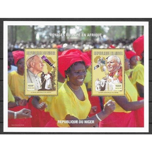 Niger Bloc VOYAGE DU PAPE EN AFRIQUE 1998 NEUF ** ( MNH )