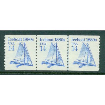 2134 14c Iceboat Very Fine MNH Dry Gum PNC 1/3 W0409