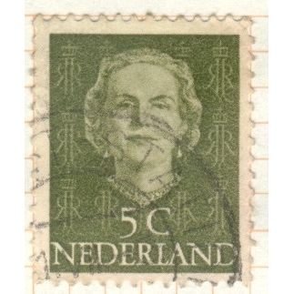Netherlands 1949 - 5c green - Queen Juliana - used 2