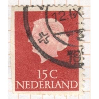 Netherlands 1953 - 15c carmine - Queen Juliana - used 2