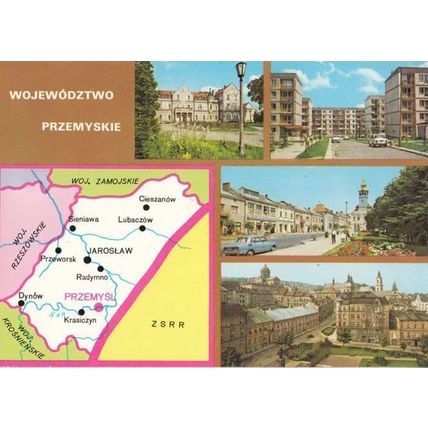 Wojewodztwo Przemyskie Poland Polish Map Postcard